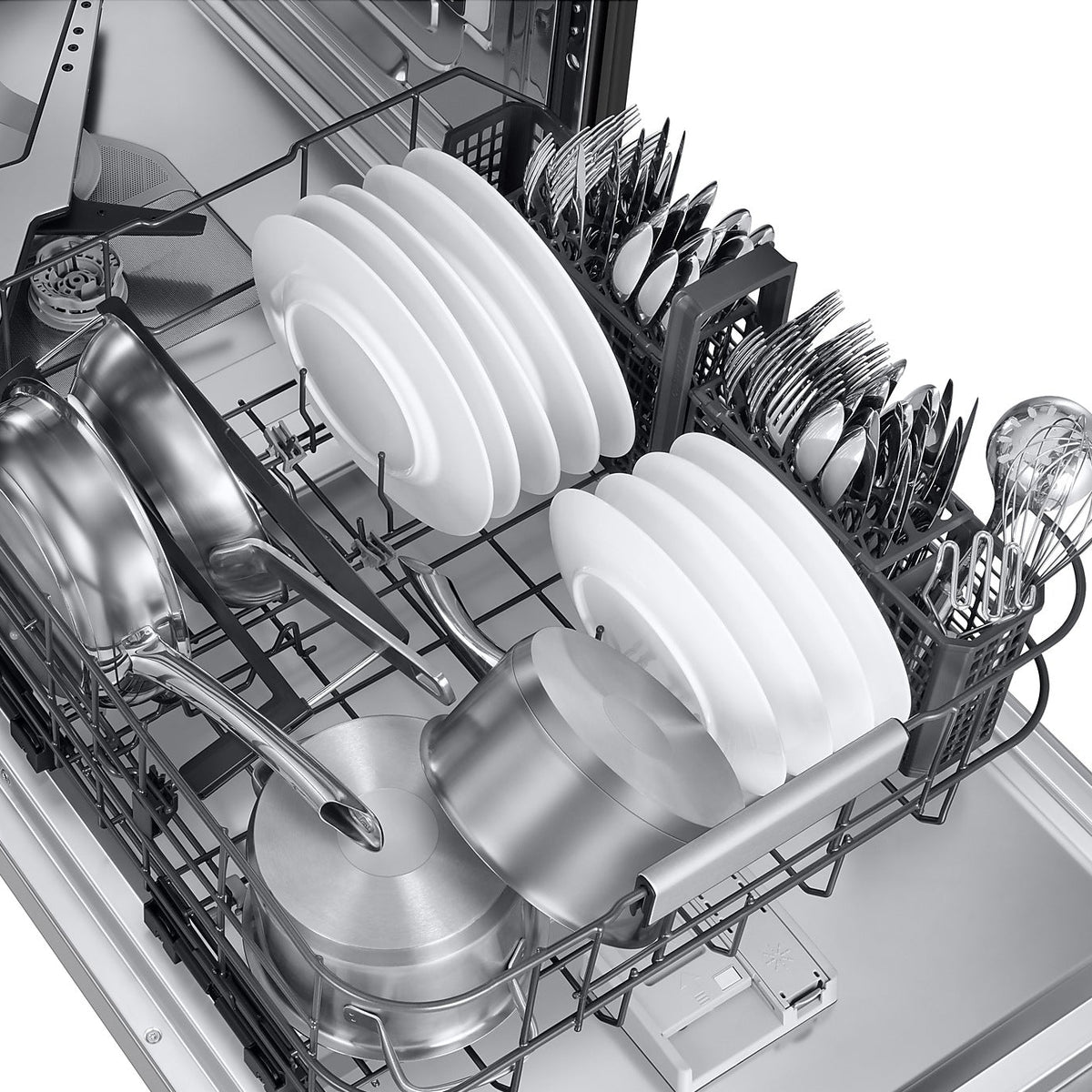 Lave-vaisselle intelligent encastrable 24 po, 38 dBA Inox 3 paniers avec AI Wash et StormWash+™ - Série Bespoke