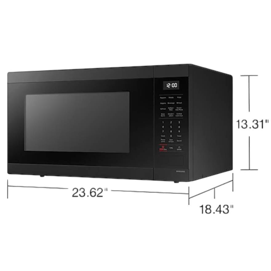 Micro-ondes de comptoir 24 po, 1,9 pi³ Acier noir mat avec Sensor Cook
