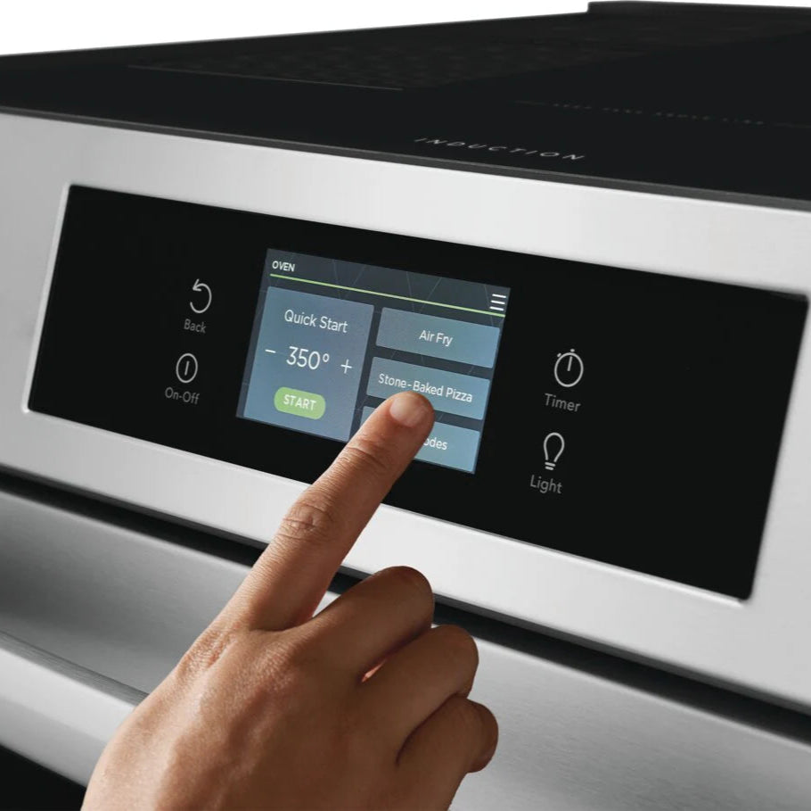 Cuisinière à induction encastrable option pizza 30 po Inox