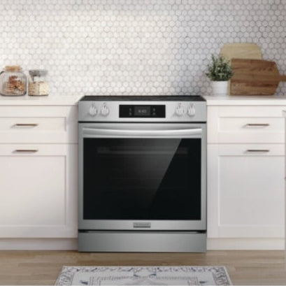 Cuisinière électrique encastrable 30 po, 6,2 pi³ Inox avec Cuisson sur pierre à pizza et Air Fry