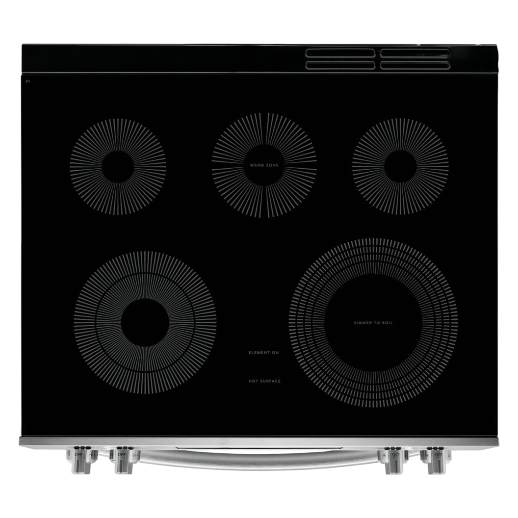 Cuisinière électrique encastrable option pizza 30 po Inox Air Fry & 5 éléments