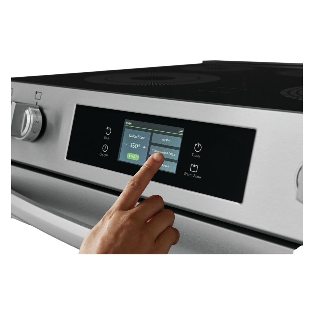 Cuisinière électrique encastrable option pizza 30 po Inox Air Fry & 5 éléments