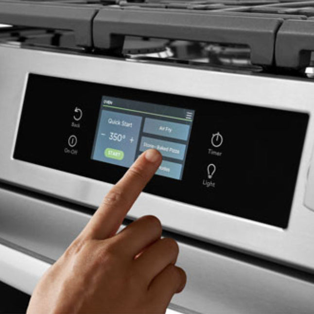 Cuisinière au gaz encastrable 30 po, 6,0 pi³ Inox avec Cuisson sur pierre à pizza et Air Fry