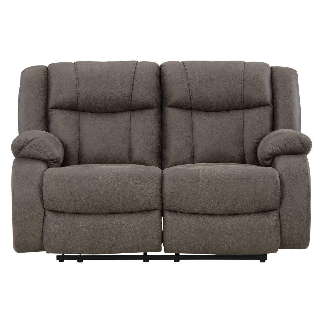 Causeuse inclinable aspect cuir brun - First Base