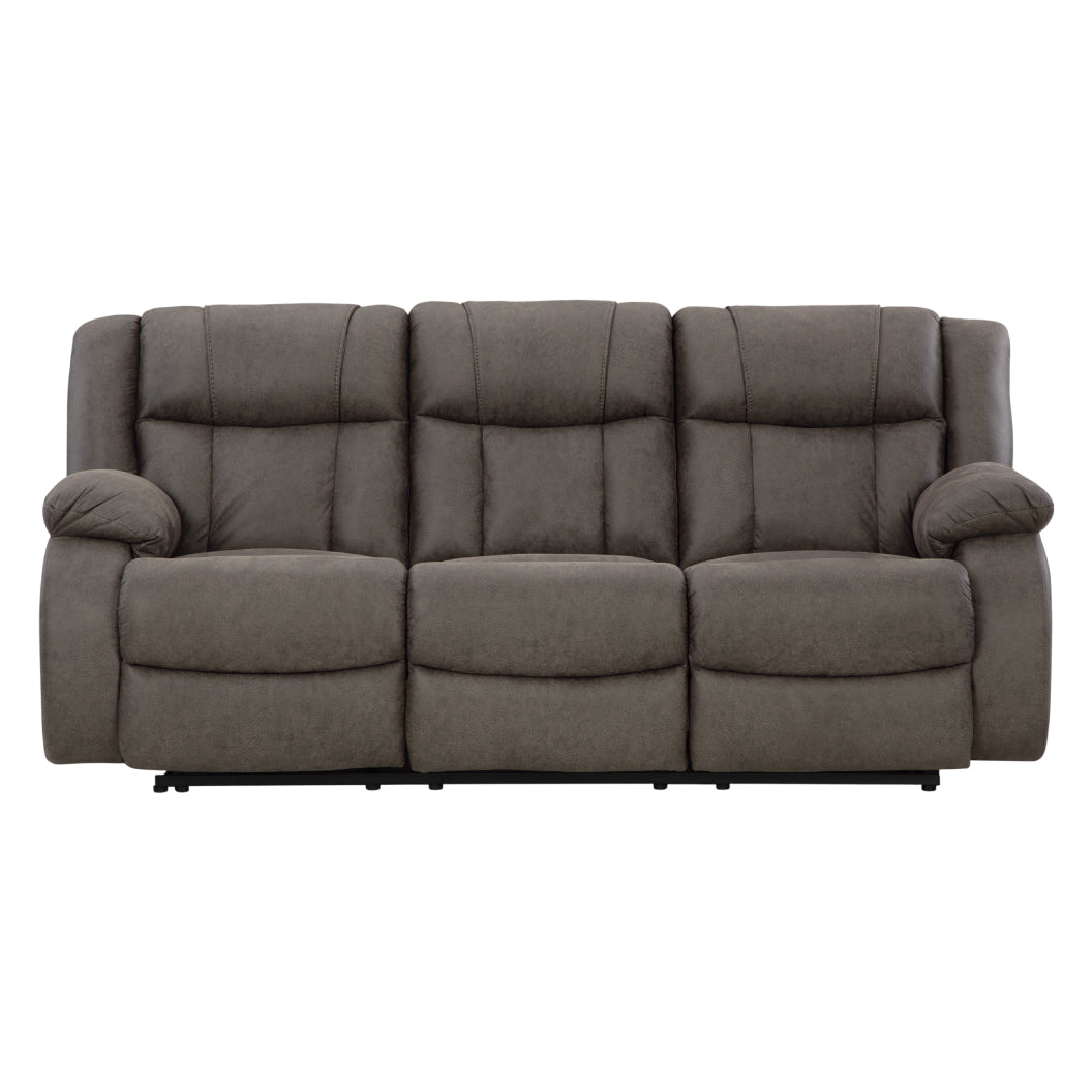 Sofa inclinable aspect cuir brun - First Base