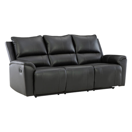 Sofa inclinable aspect cuir noir - Glossmore