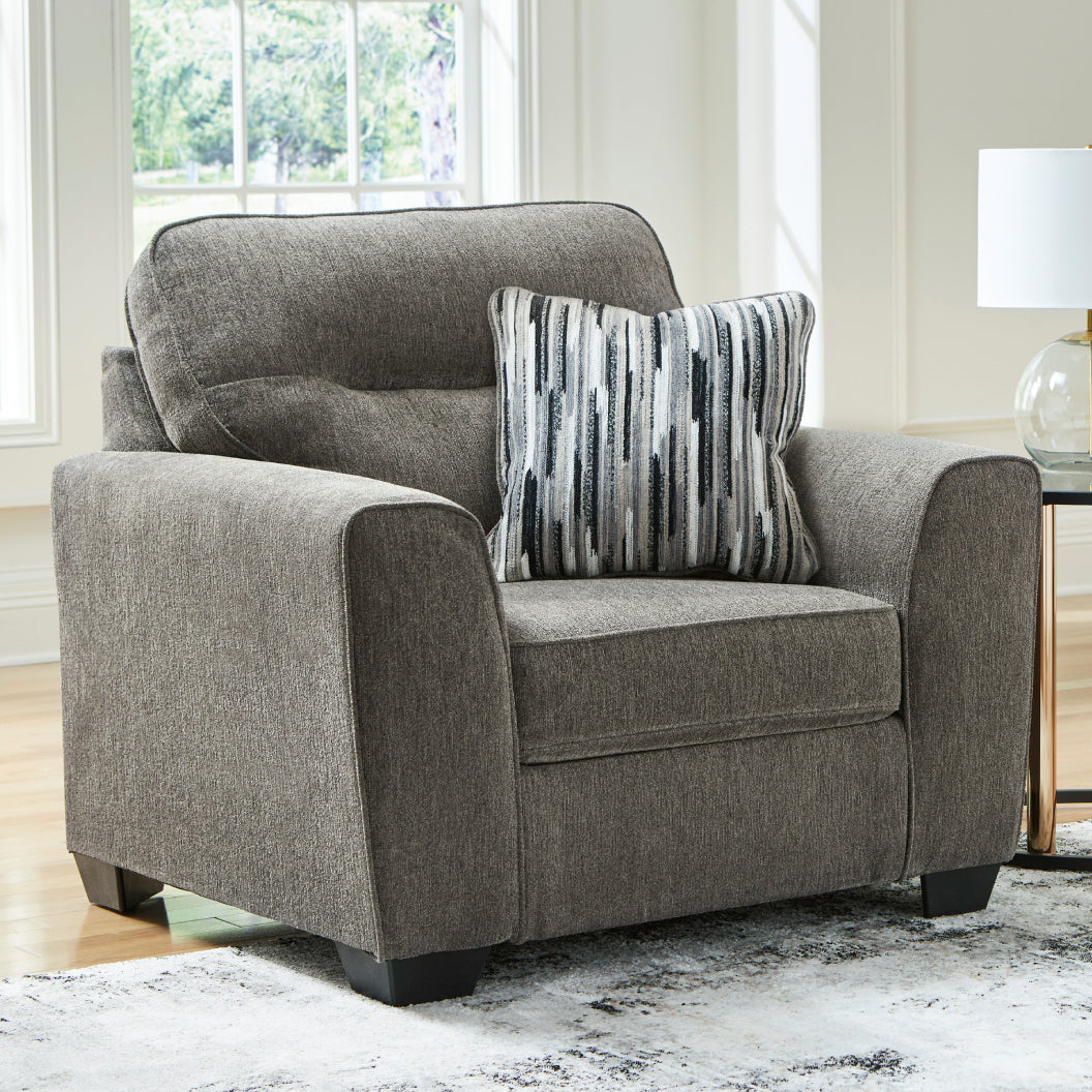 Fauteuil surdimensionné en tissu avec coussin - Olten