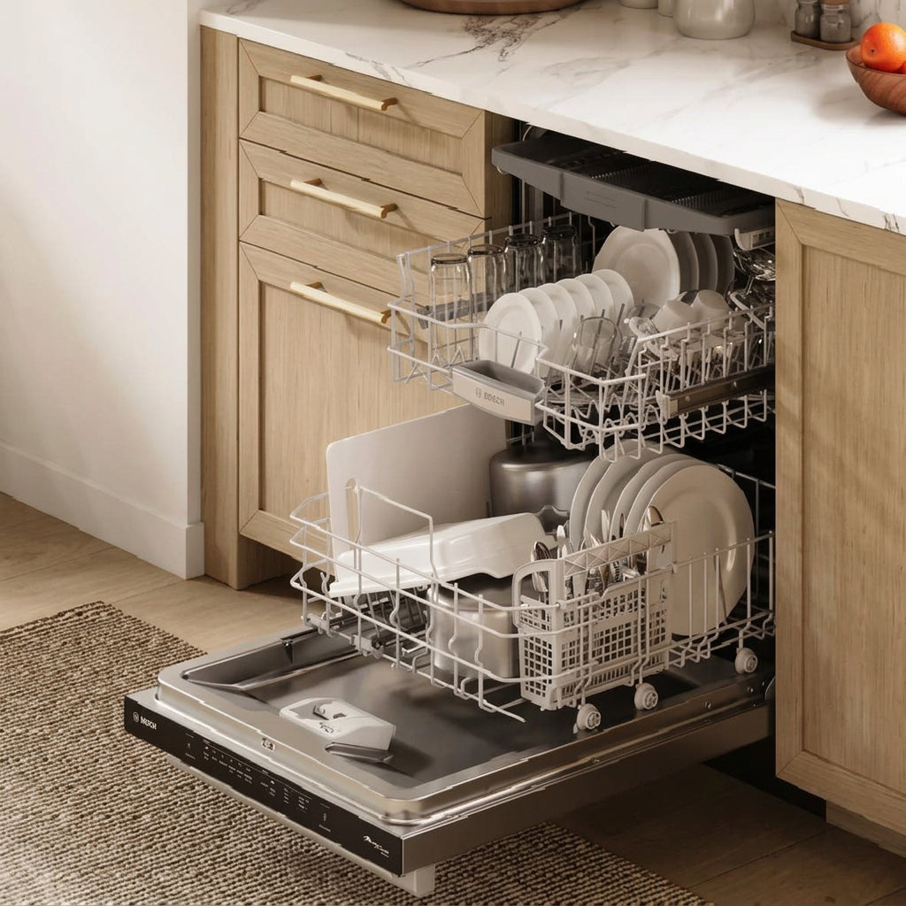 Lave-vaisselle encastrable 24 po, 44 dBA Inox 3 paniers avec Zone Wash et Wi-Fi - Série 500