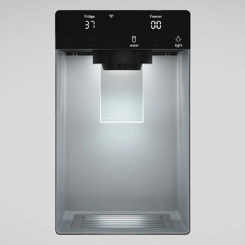 Réfrigérateur à portes françaises, profondeur comptoir 36 po, 21,6 pi³ Inox avec Distributeur d'eau et Wi-Fi - Série 100