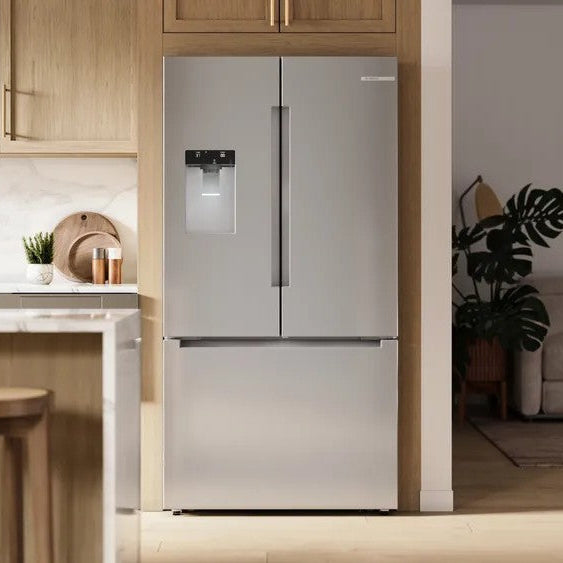 Réfrigérateur à portes françaises, profondeur comptoir 36 po, 21,6 pi³ Inox avec Distributeur d'eau et Wi-Fi - Série 100