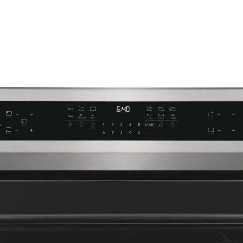 Cuisinière à induction 30 po, 5,3 pi³ Inox avec Élément Power Boost, Air Fry et Préchauffage rapide