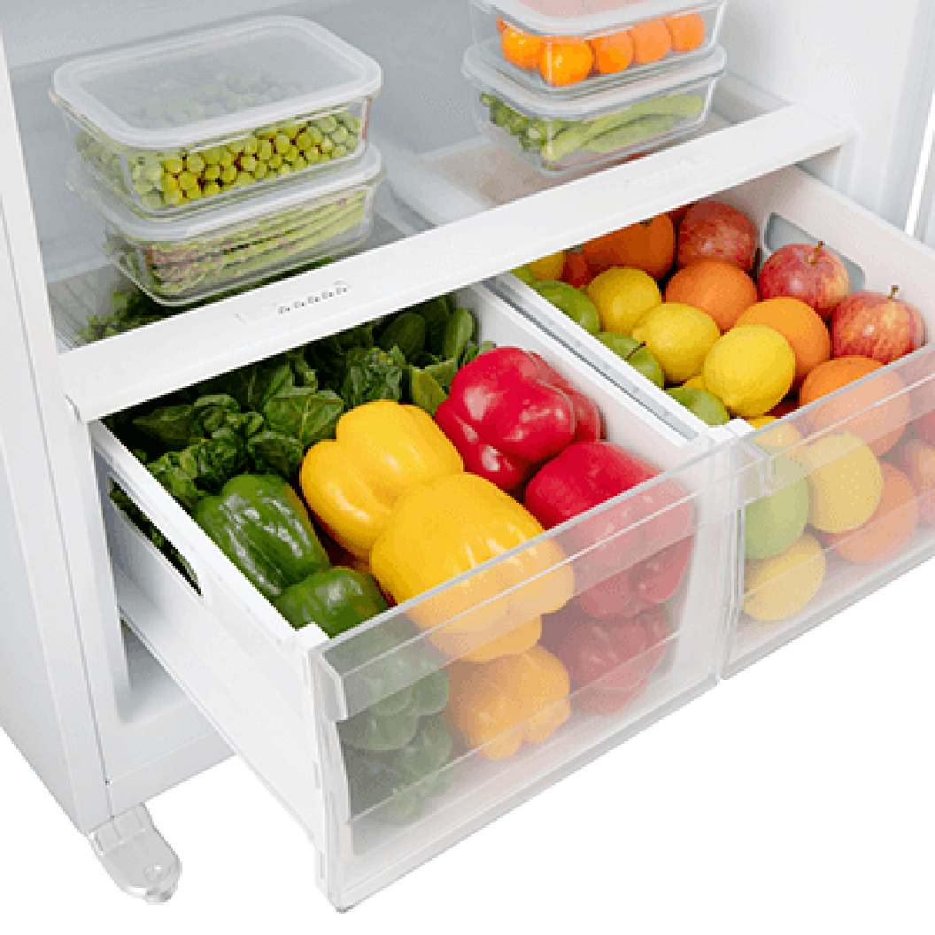 Réfrigérateur à congélateur supérieur 30 po, 18 pi³ Blanc