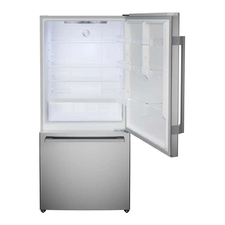 Réfrigérateur encastrable à congélateur inférieur 33 po, 17,2 pi³ Inox - Série 100 avec machine à glaçons