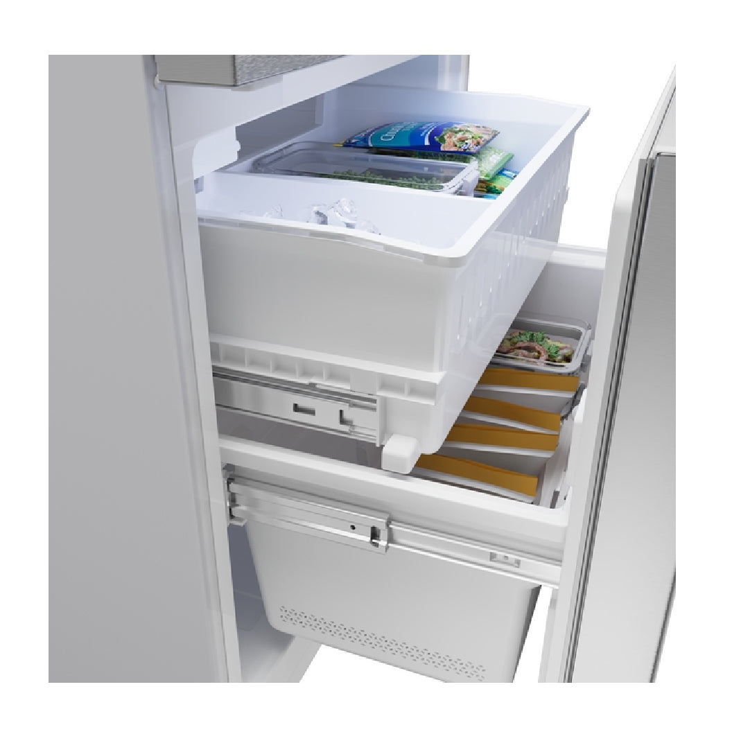 Réfrigérateur encastrable à congélateur inférieur 33 po, 17,2 pi³ Inox - Série 100 avec machine à glaçons