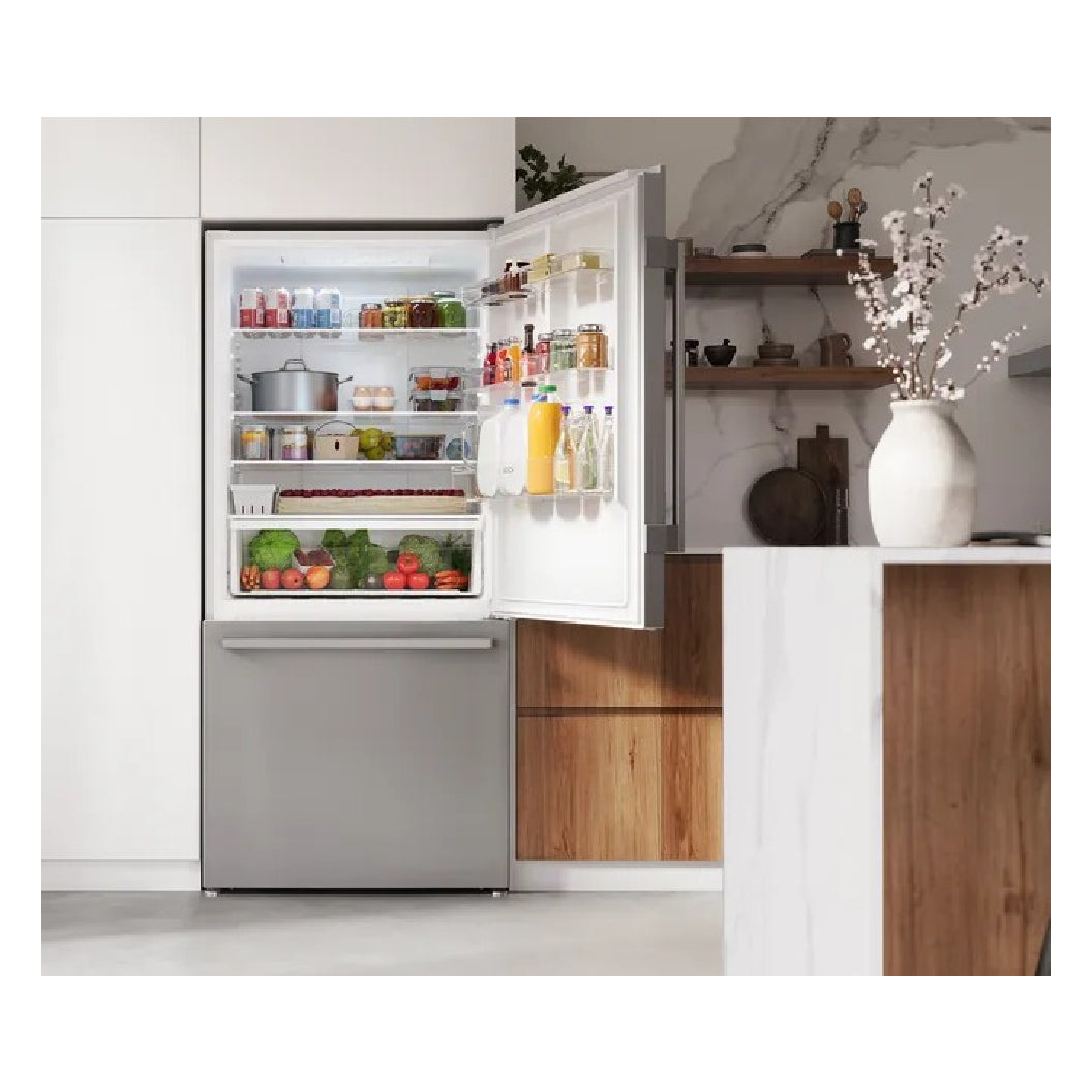 Réfrigérateur encastrable à congélateur inférieur 33 po, 17,2 pi³ Inox - Série 100 avec machine à glaçons