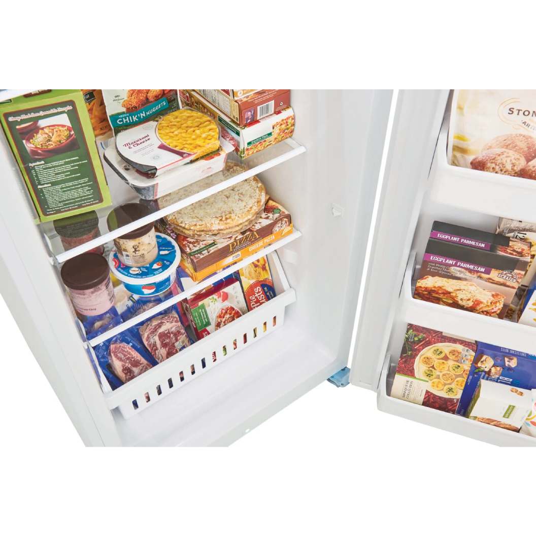 Congélateur vertical convertible 28 po, 16 pi³ Blanc - Prêt pour le garage