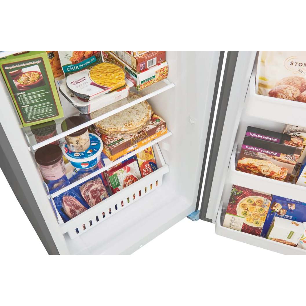 Congélateur vertical convertible 28 po, 16 pi³ Acier brossé - Prêt pour le garage