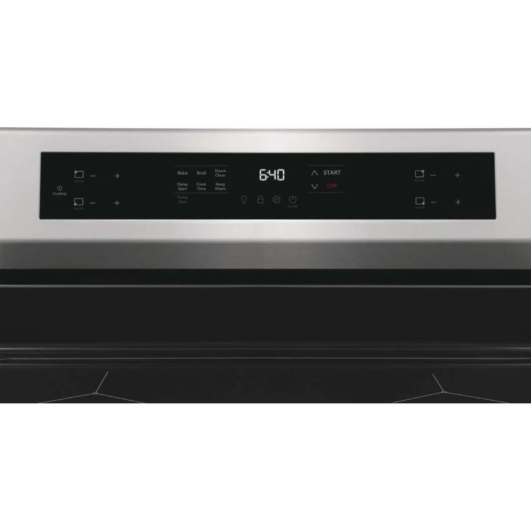 Cuisinière à induction 30 po, 5,3 pi³ Inox à 4 zones