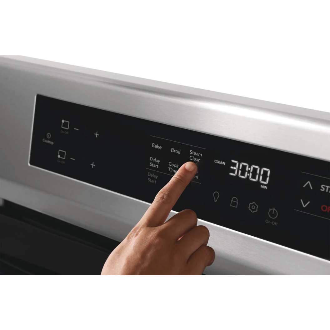 Cuisinière à induction 30 po, 5,3 pi³ Inox à 4 zones