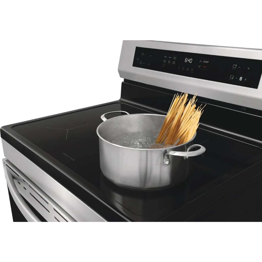 Cuisinière à induction 30 po, 5,3 pi³ Inox à 4 zones