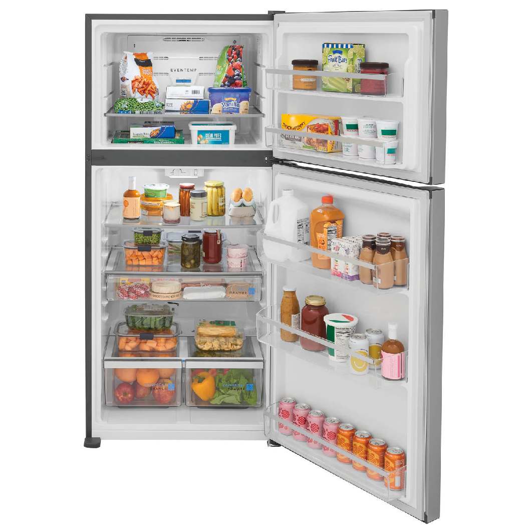 Réfrigérateur à congélateur supérieur 30 po, 20 pi³ Inox - Prêt pour le garage