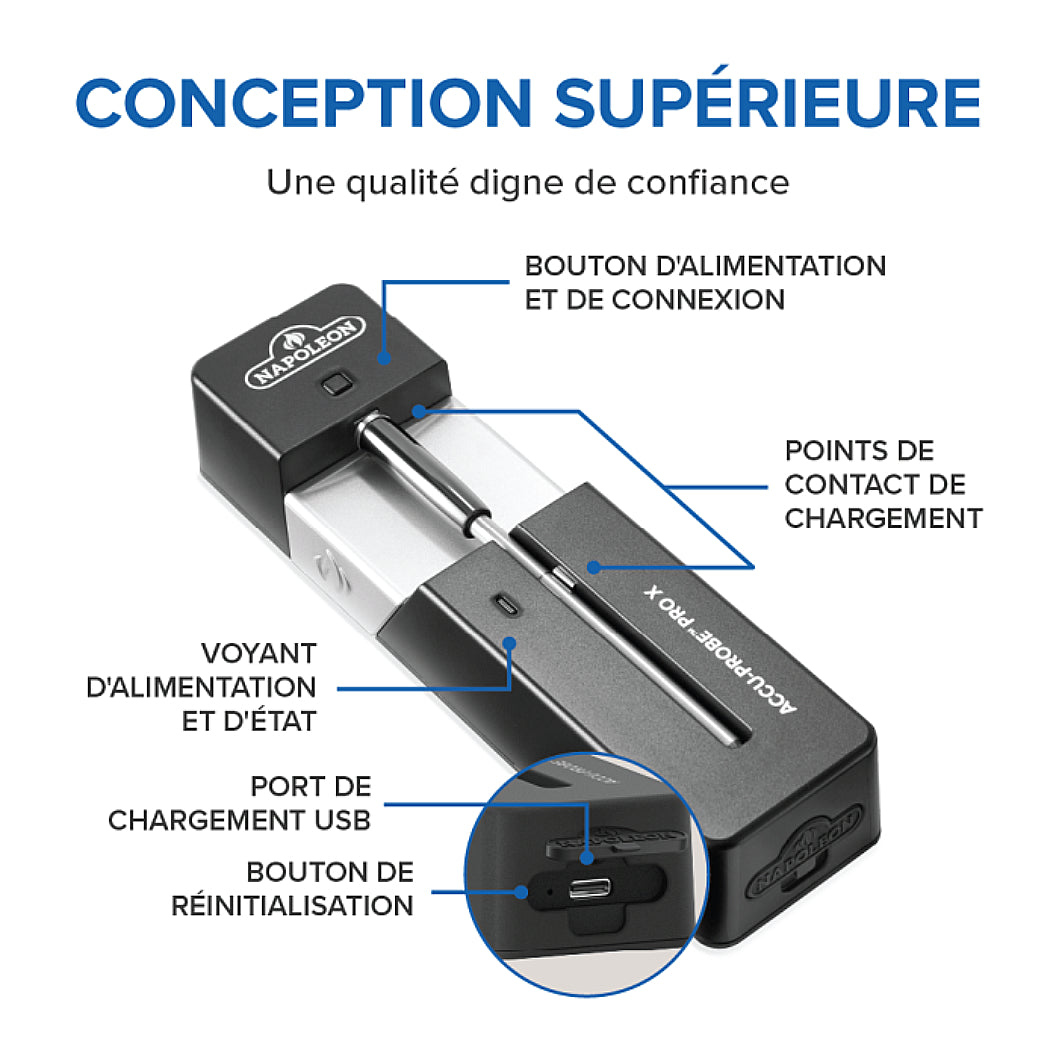 Thermomètre intelligent sans fil Bluetooth® - ACCU-PROBE™ PRO X