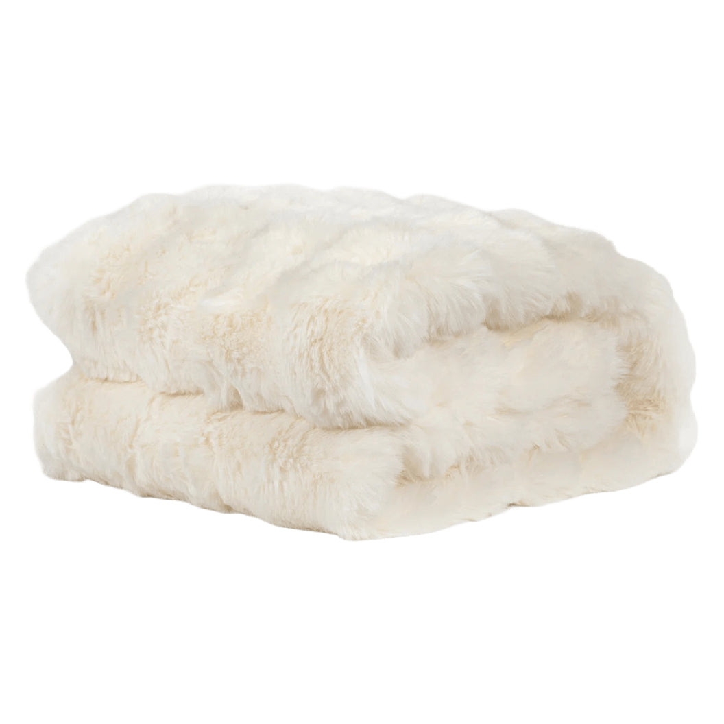 Jeté en fausse fourrure en 2 grandeurs - Nuage