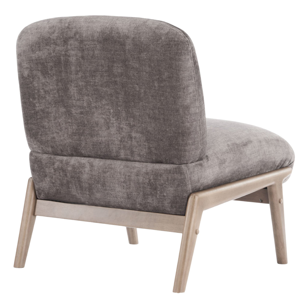 Fauteuil d'appoint en velours et en bois massif - Lisson