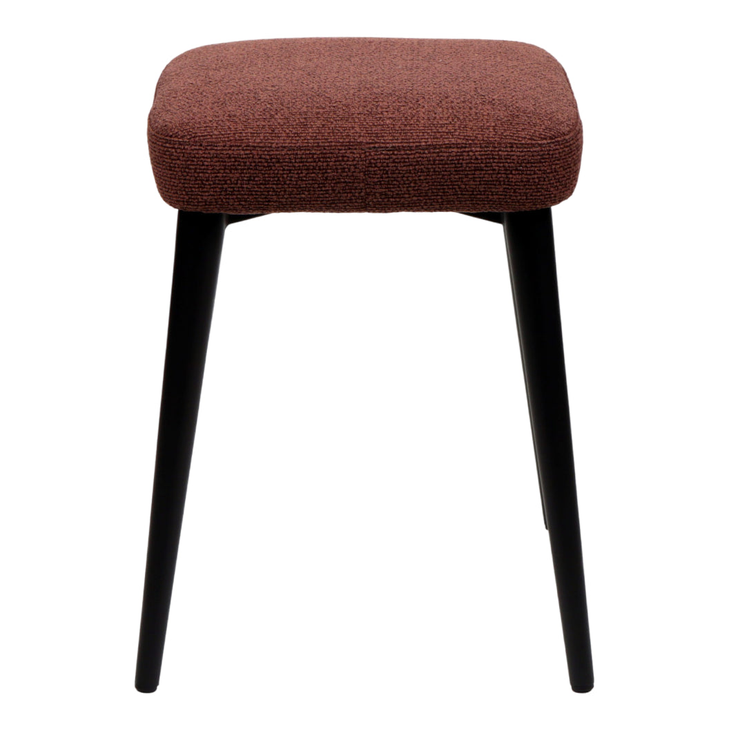 Tabouret de comptoir rembourré en tissu et métal noir - Midi