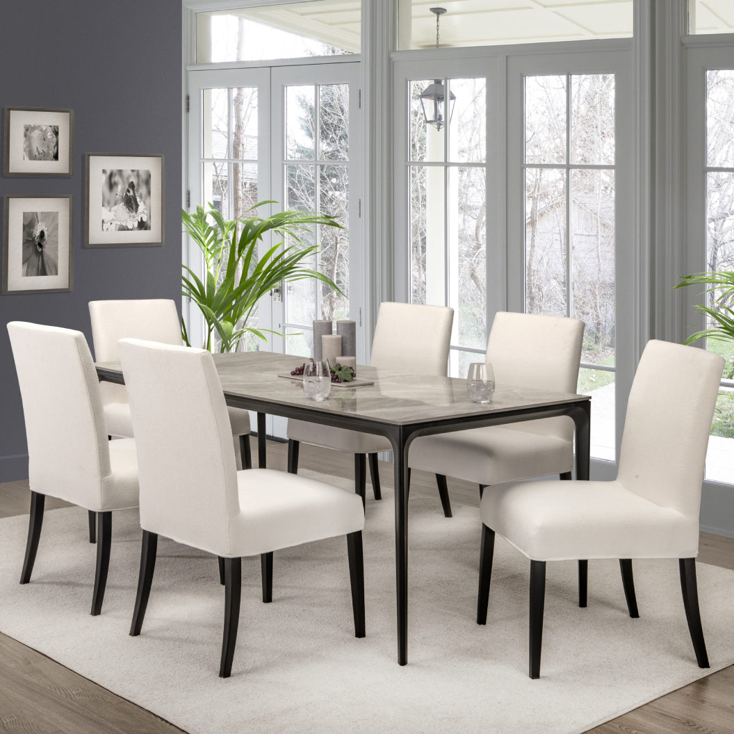 Table de salle à manger rectangulaire en pierre frittée - Ryan