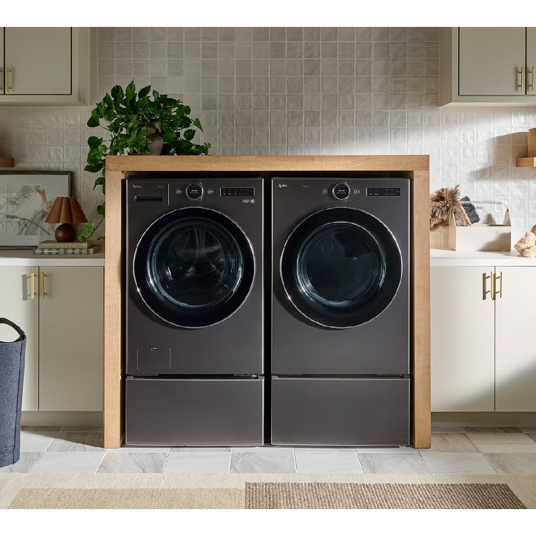 Sécheuse 27 po, 7,4 pi³ Inox Noir avec TurboSteam® et intelligence intégrée