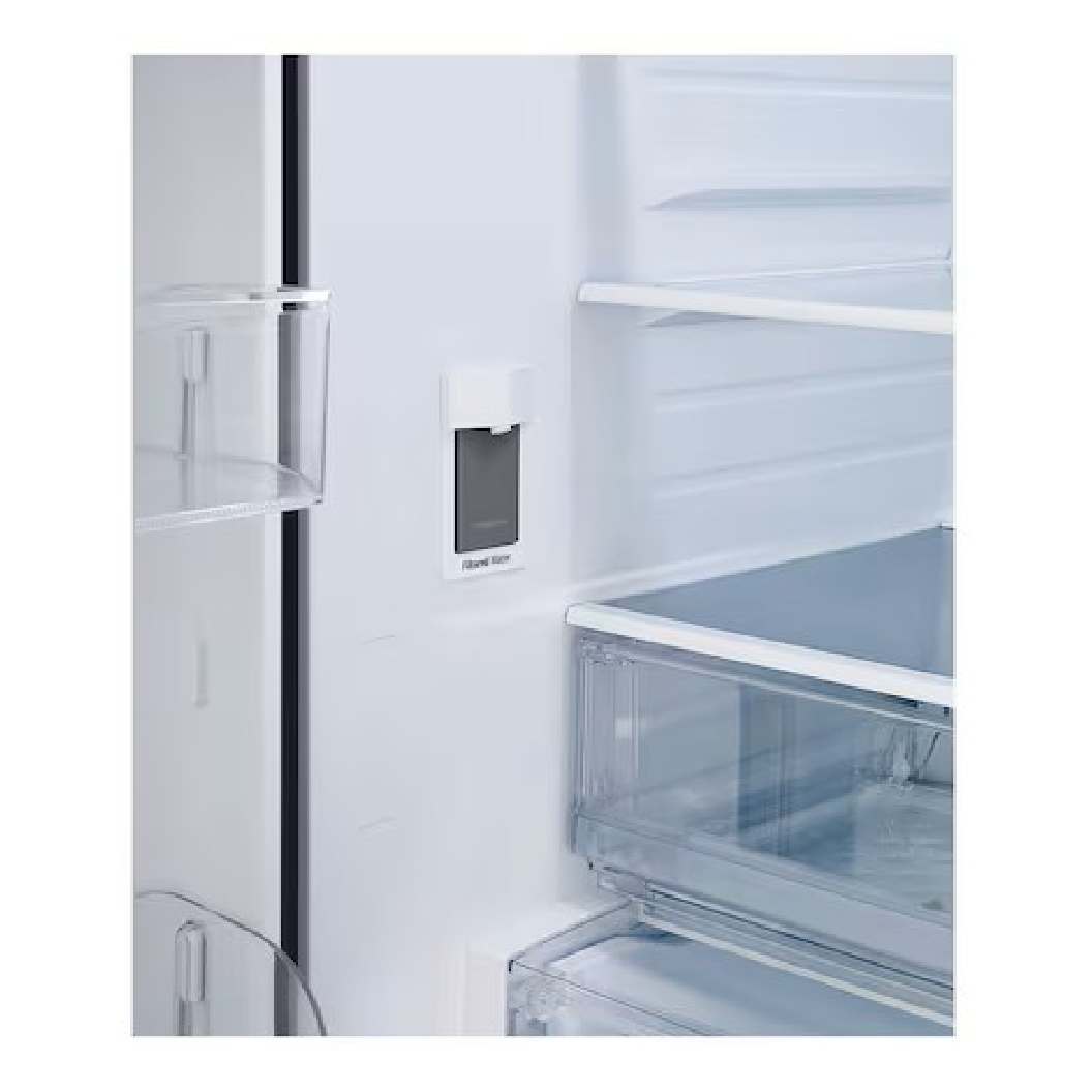 Réfrigérateur porte française à profondeur comptoir 36 po, 27 pi³ 3 portes Inox noir