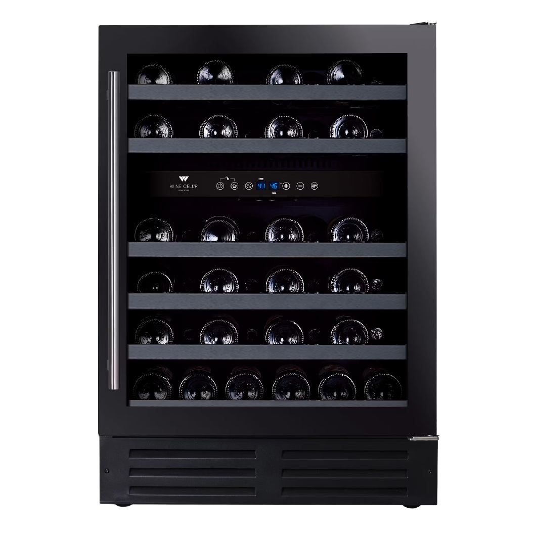 Cellier 24 po, 46 bouteilles Noir - Gamme Black Pearl avec Wi-Fi