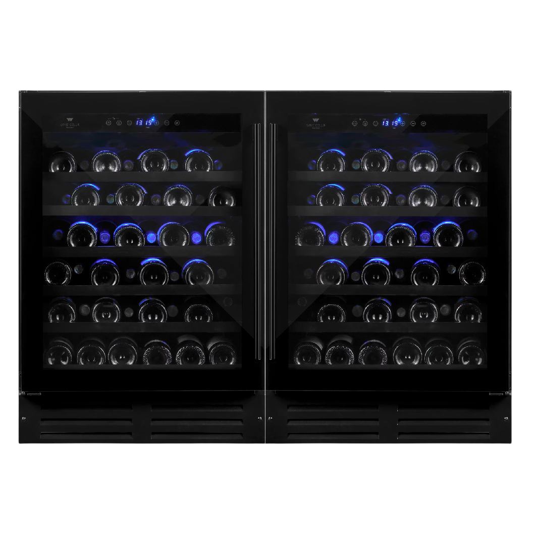 Cellier 47 po, 92 bouteilles Noir - Gamme Black Pearl avec Wi-Fi