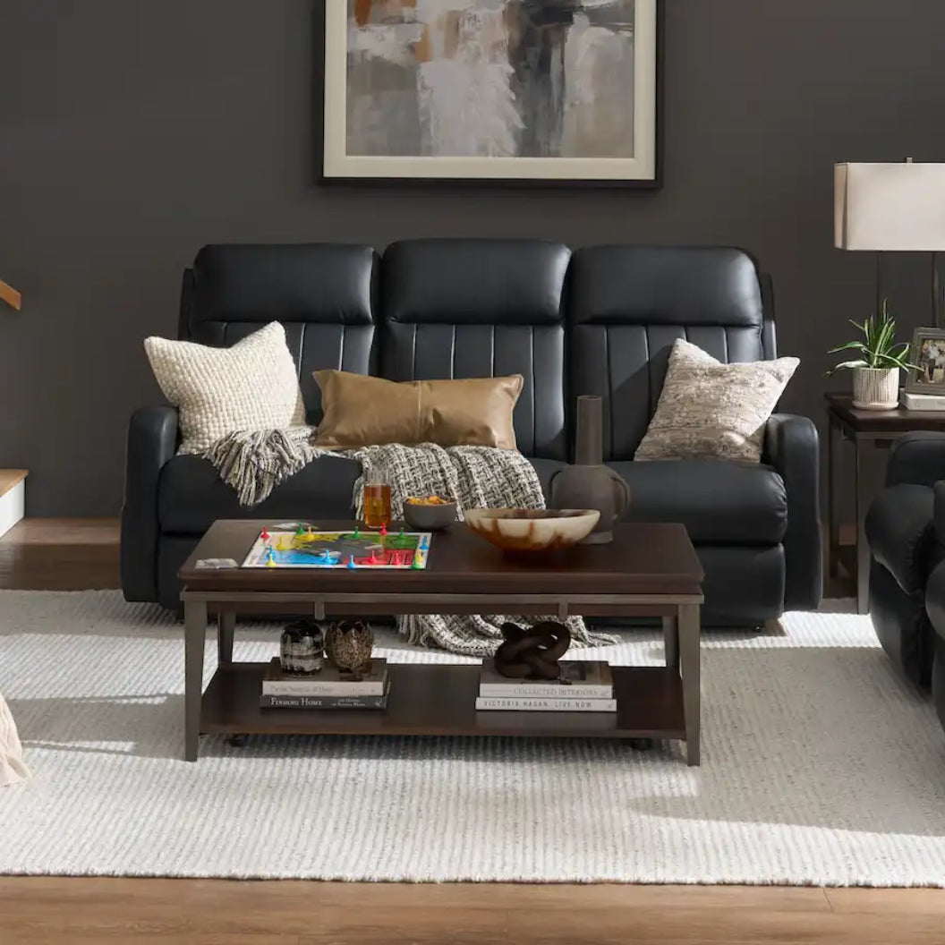 Sofa inclinable en tissu beige - Finley
