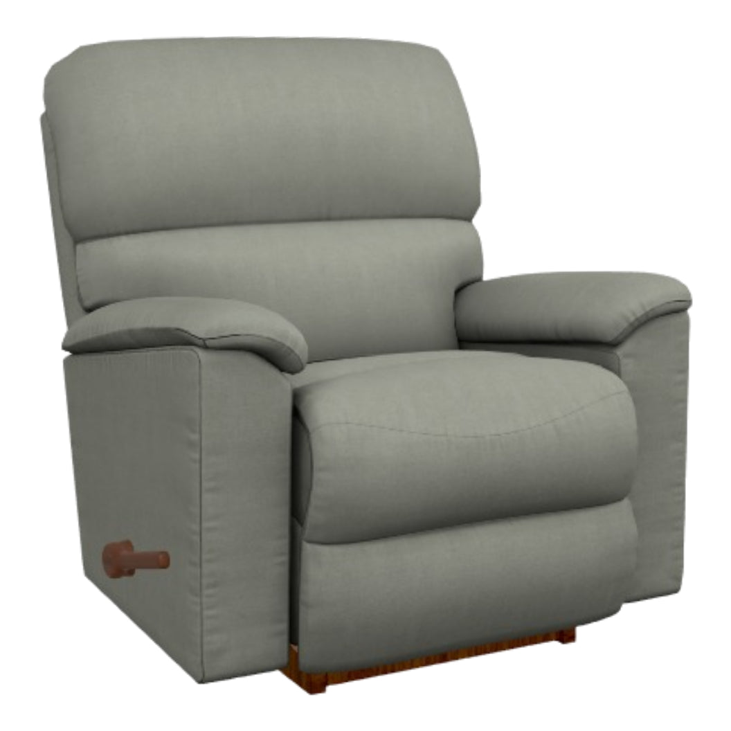 Fauteuil berçant et inclinable en tissu gris - Brooks