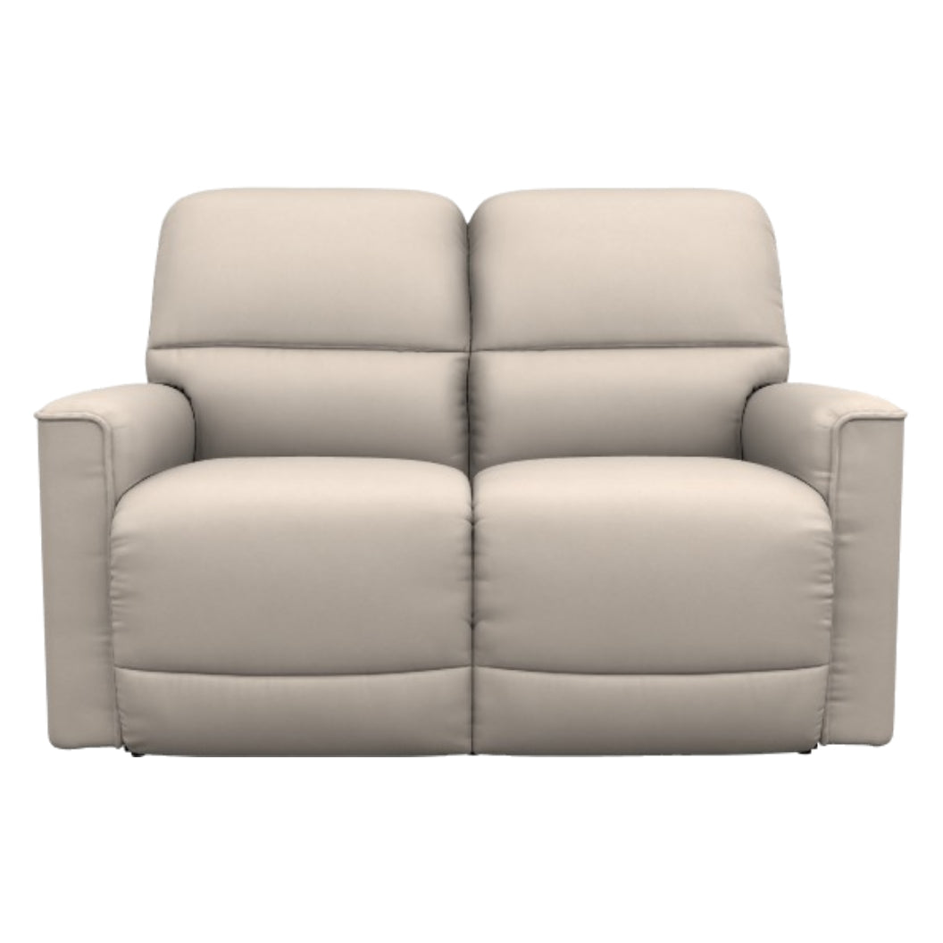 Causeuse motorisée en cuir beige avec ports USB intégrés - Cade