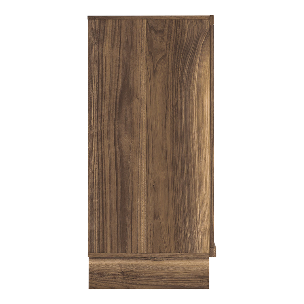 Commode à 4 tiroirs en bois/MDF brun noyer - Chirason