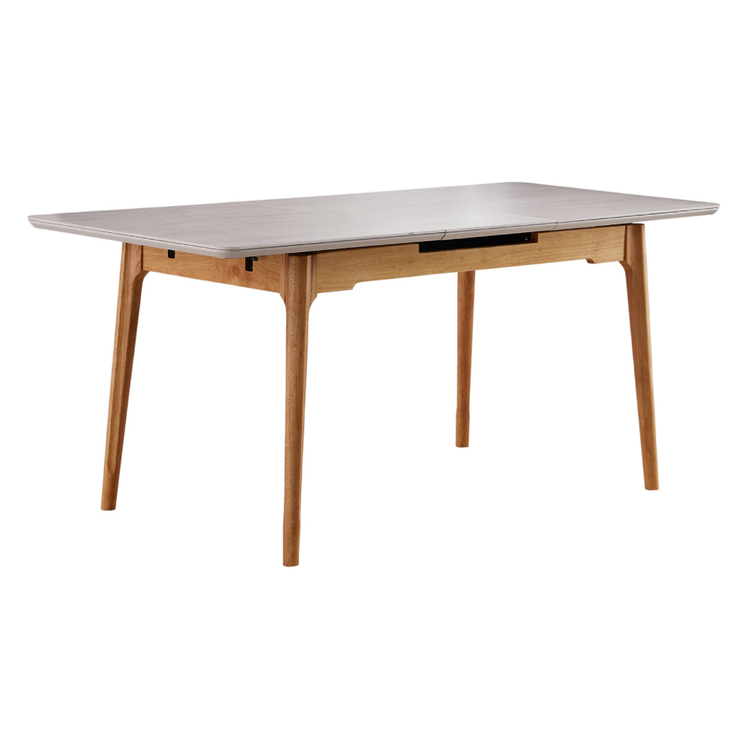 Table de salle à manger extensible en pierre frittée crème - Valencia