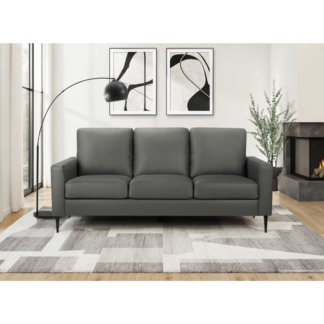 Sofa aspect cuir et en tissu - 8J33A02-8J33L19