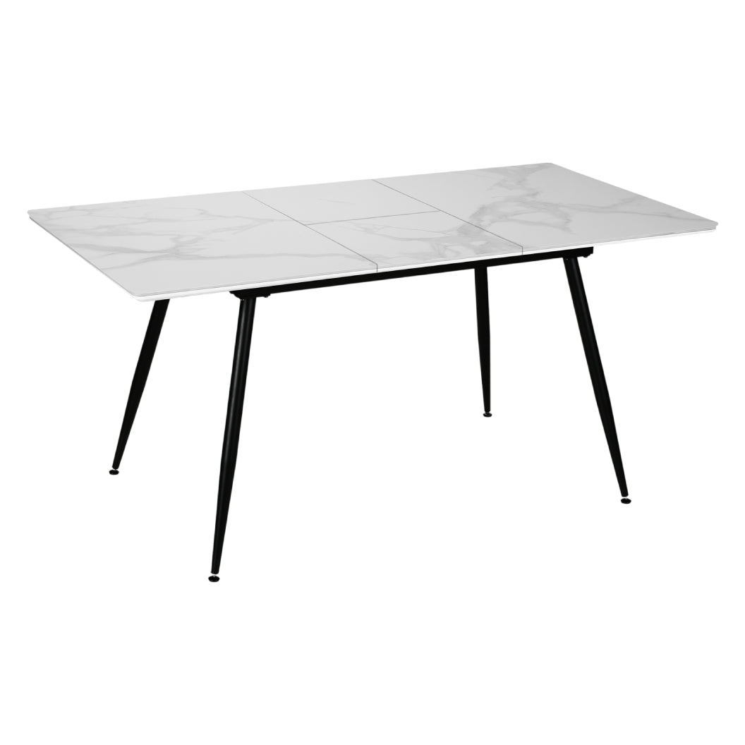 Table de salle à manger extensible en pierre frittée et métal - I 1132-1133