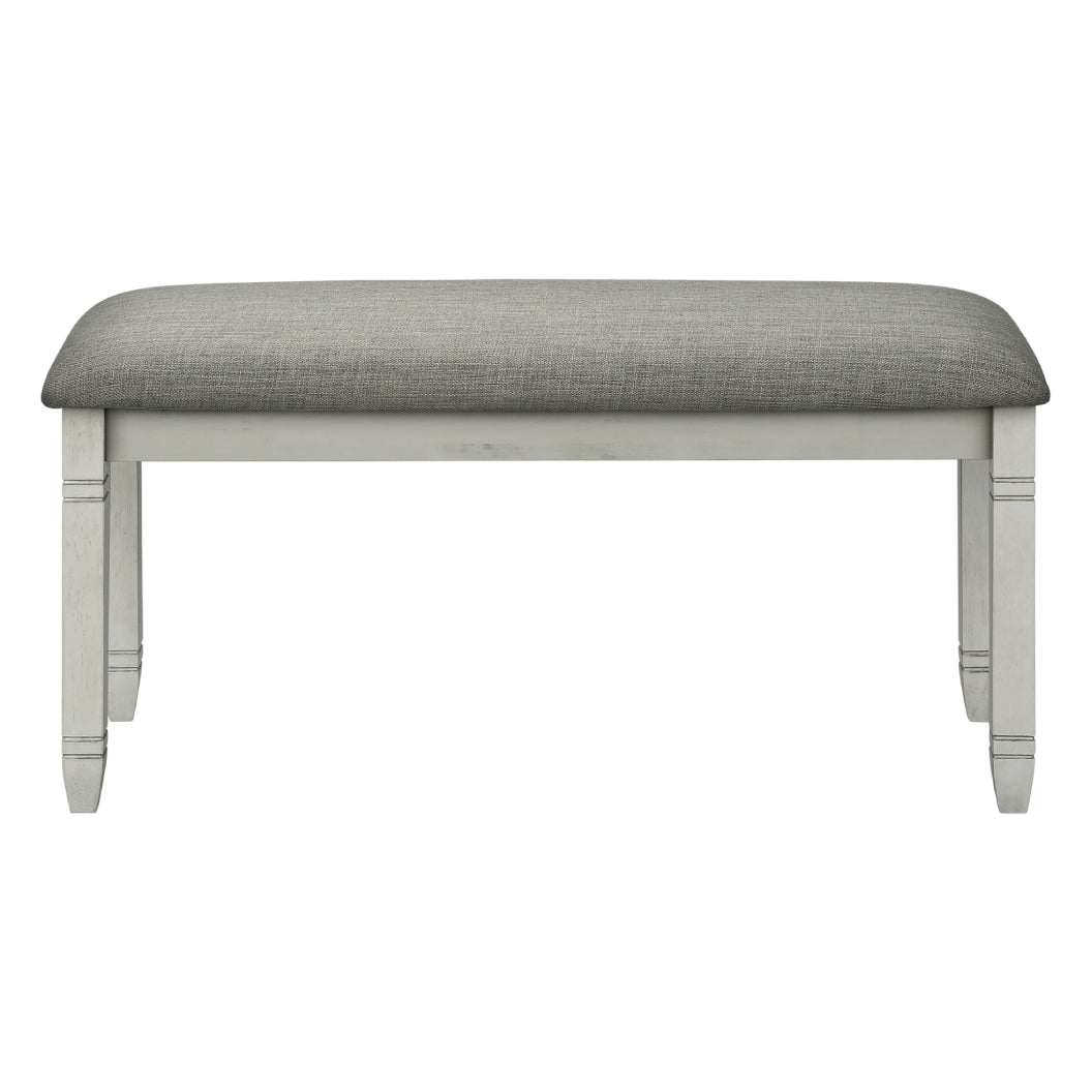 Banc de salle à manger rembourré en tissu gris - I 1257