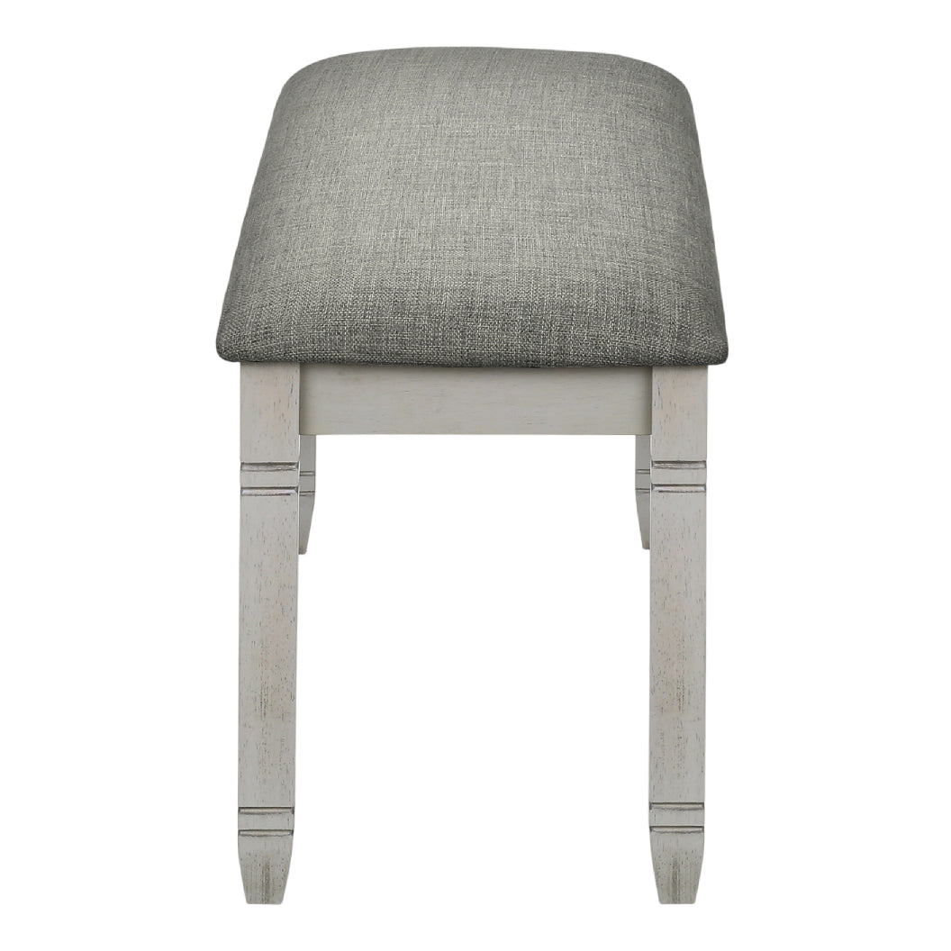 Banc de salle à manger rembourré en tissu gris - I 1257