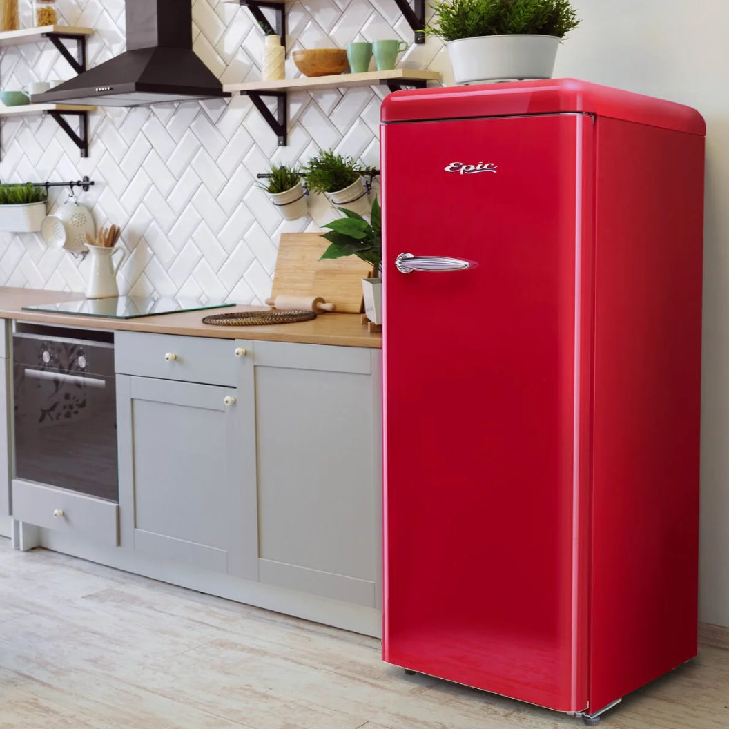Réfrigérateur sans congélateur 21 po, 9,0 pi³ Rouge de style rétro - Epic