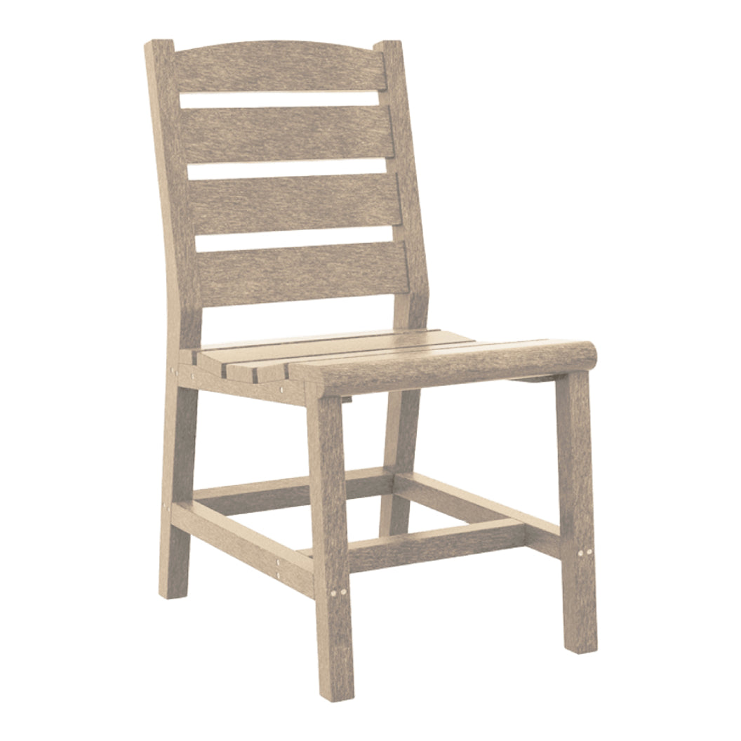 Chaise de salle à manger extérieure en plastique recyclé - Napa C321