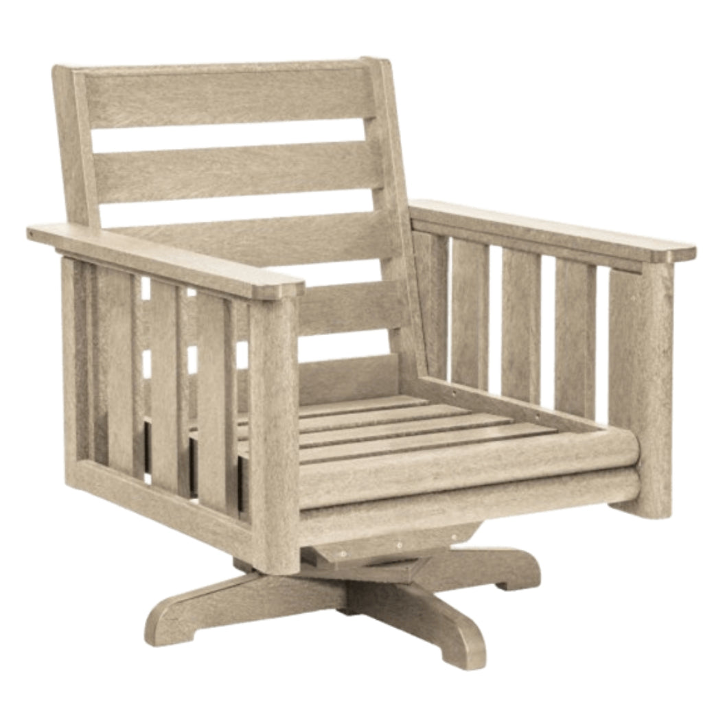 Fauteuil extérieur pivotant en plastique recyclé - Stratford DSF264