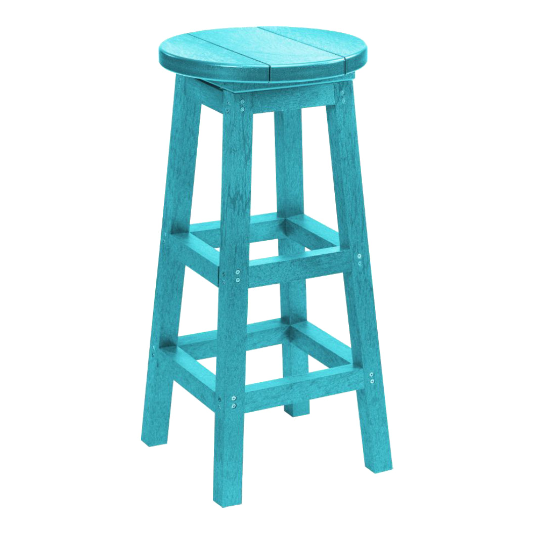 Tabouret de bar extérieur pivotant en plastique recyclé - C23