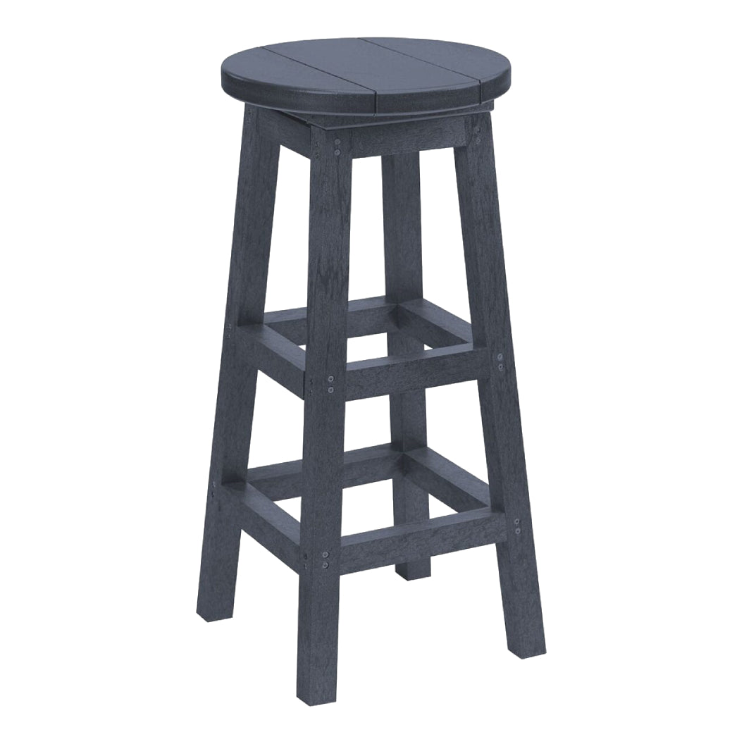 Tabouret de bar extérieur pivotant en plastique recyclé - C23