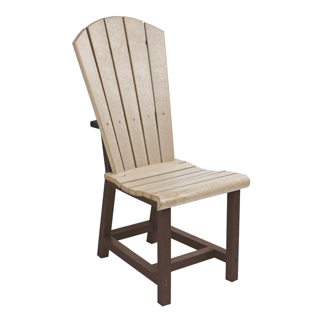 Chaise de salle à manger extérieure en plastique recyclé - Addy C11