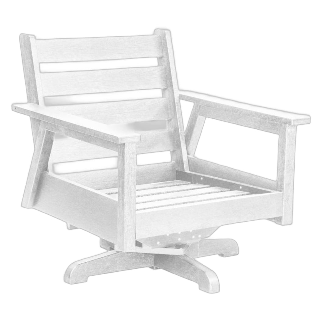 Fauteuil extérieur pivotant en plastique recyclé - Tofino DSF284